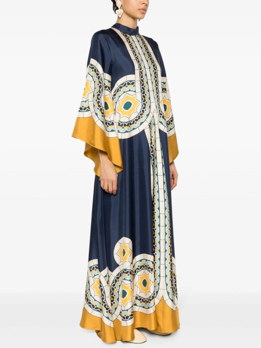 Magnificent Printed Silk Maxi Dress