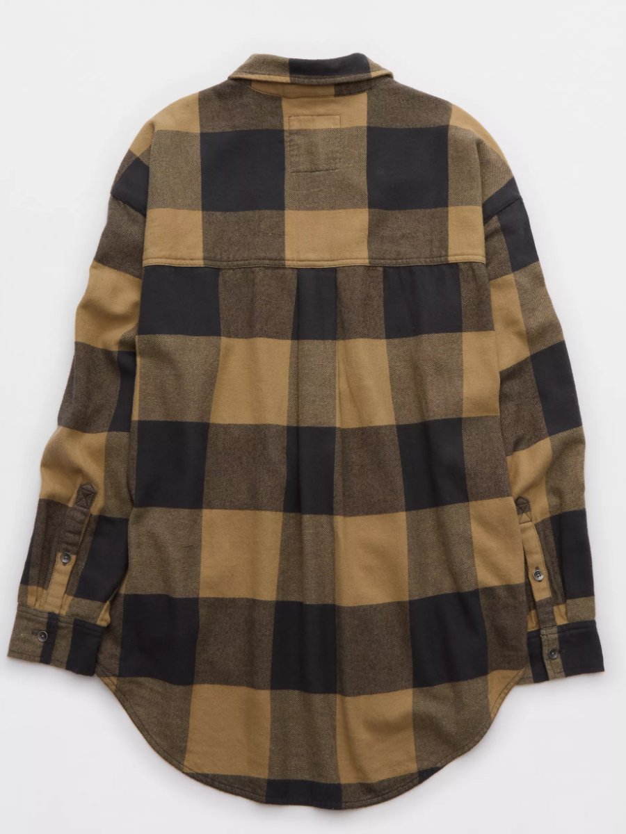 Plaid Flannel Shirt Jacket