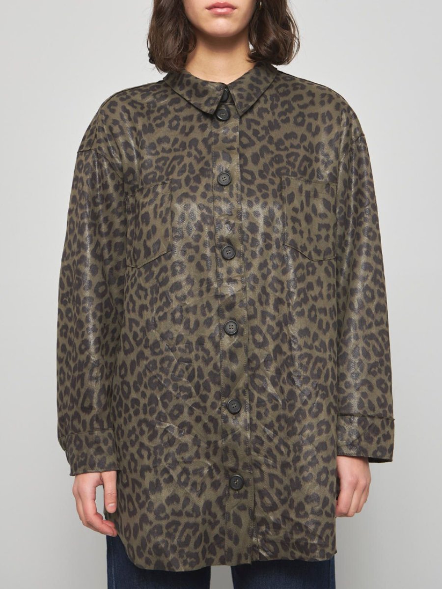 Leopard Print Shirt Jacket