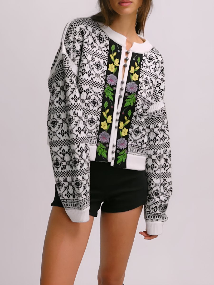 Soft Knit Fun Floral Cardigan