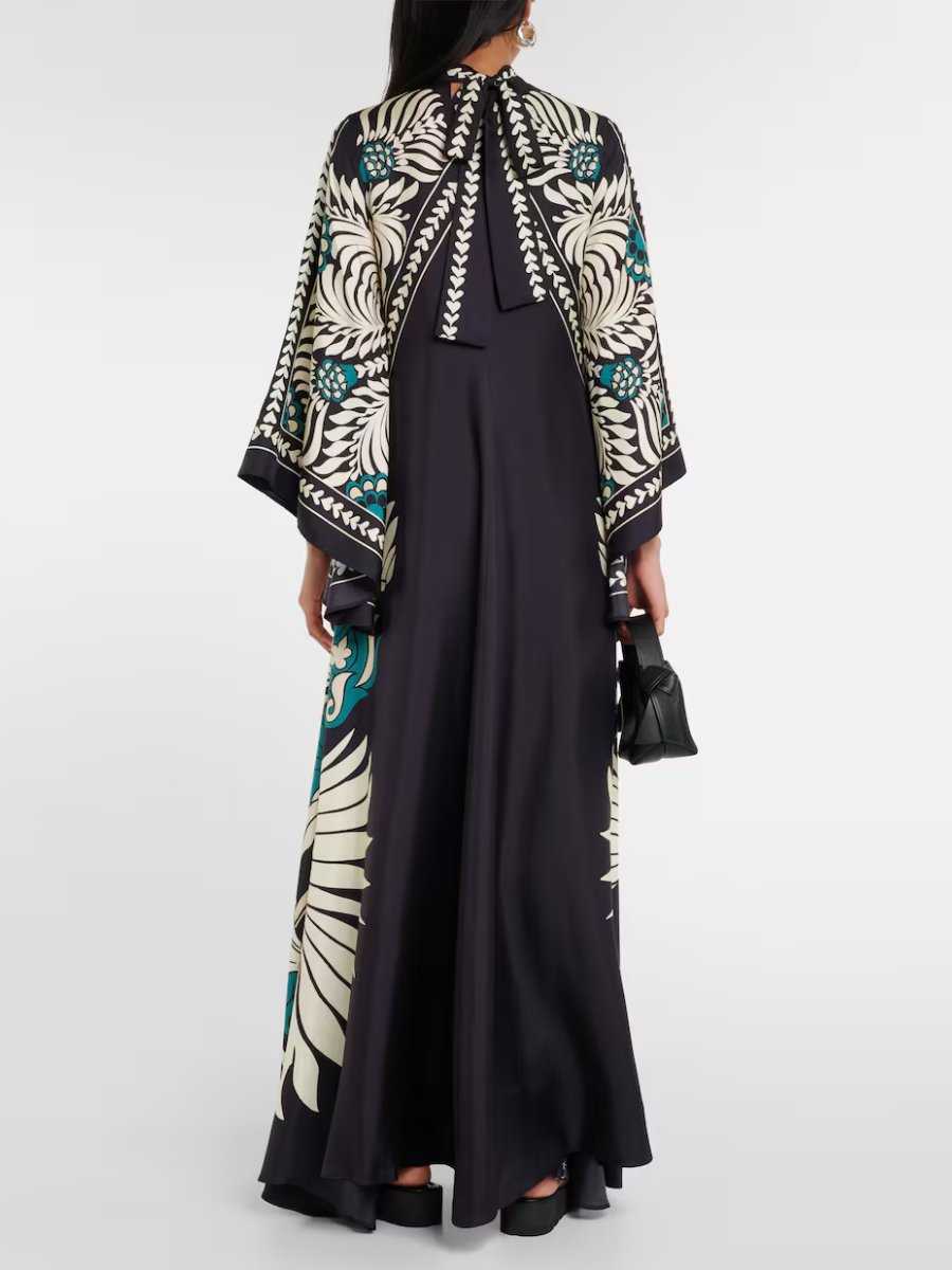 Magnificent Printed Silk Twill Maxi Dress