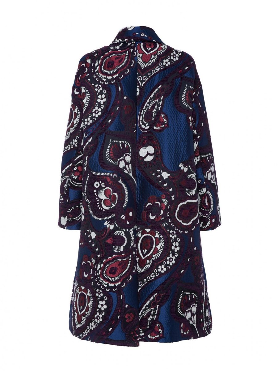 Boxy Paisley Blue Coat