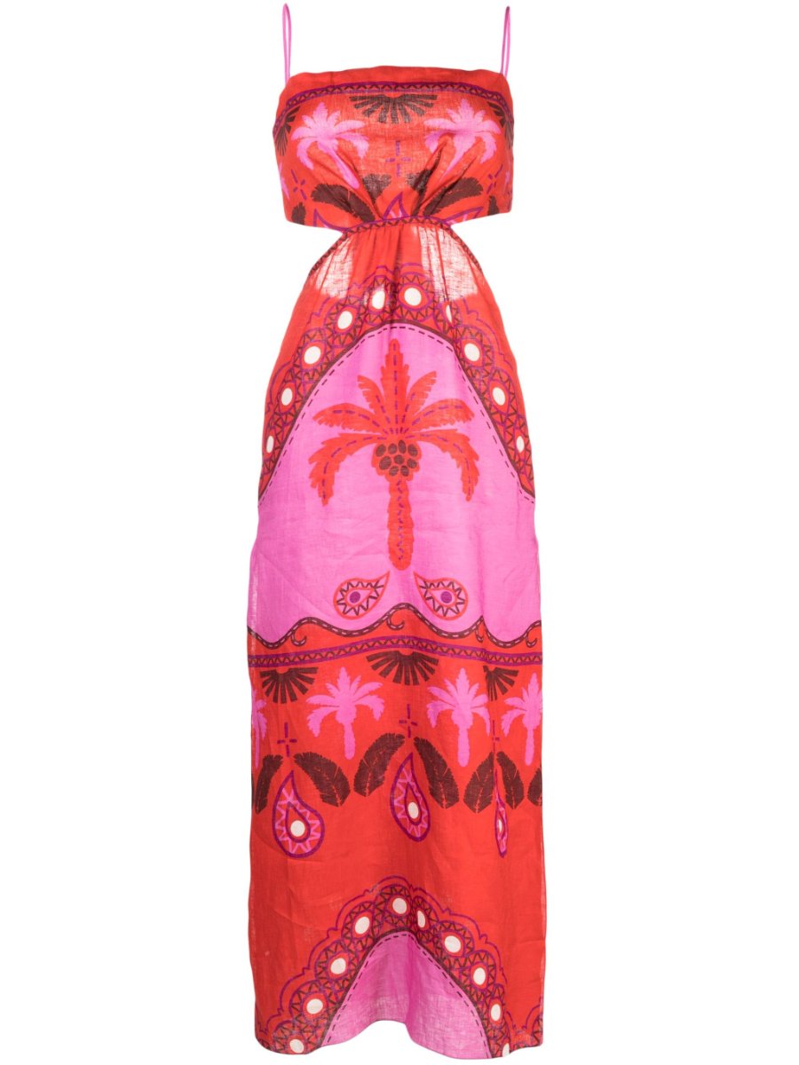 Wildness Graphic Print Maxi Dress