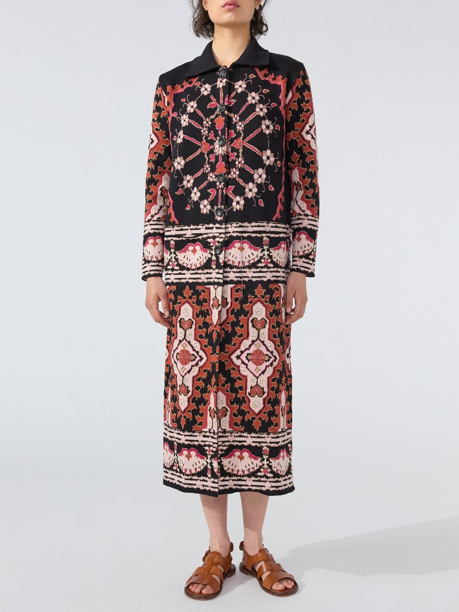 Dylan Cotton Jacquard Coat