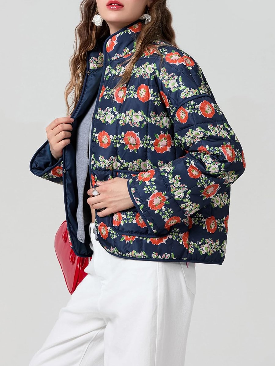 Floral Harmony Quilted Jacket