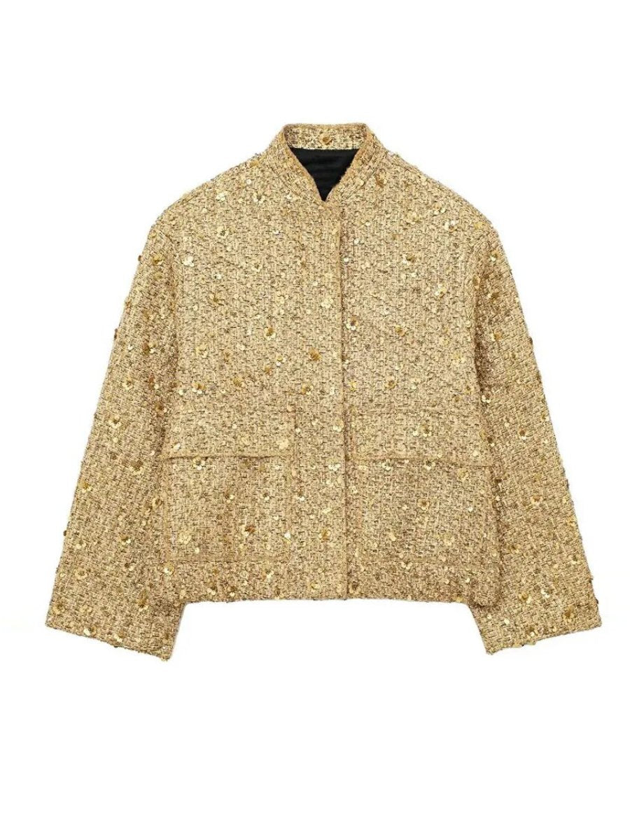 Shinny Gold Sequin Jacket