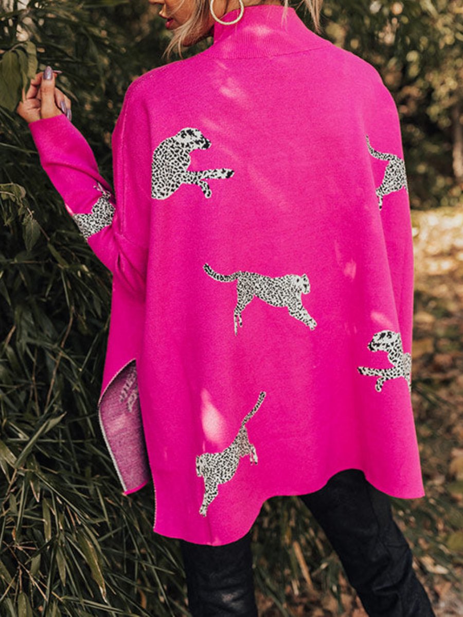 Cozy And Kind Cheetah Pink Sweater