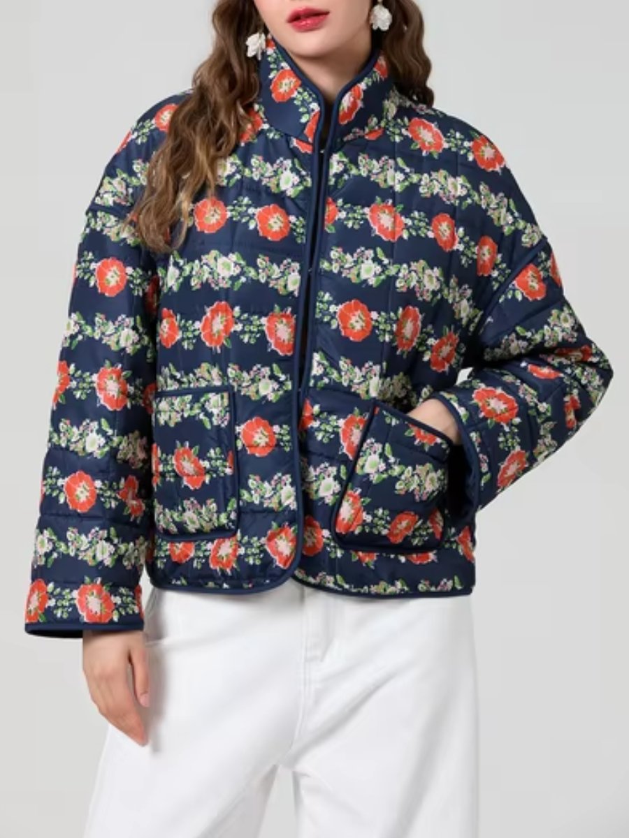 Floral Harmony Quilted Jacket