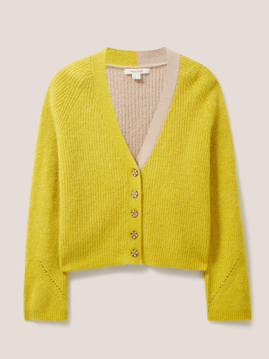 Knitted Yellow Cardigan