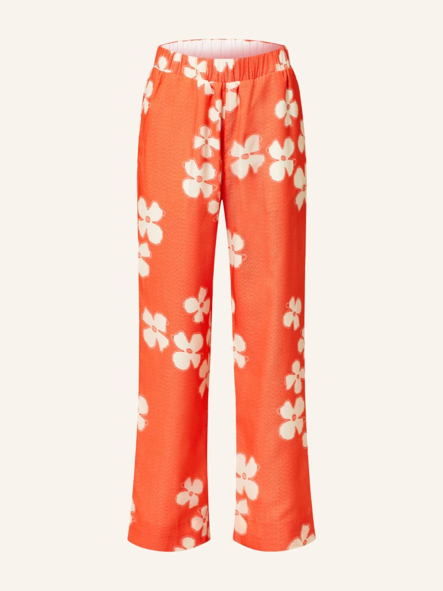 Floral Print Orange Two Piece Set