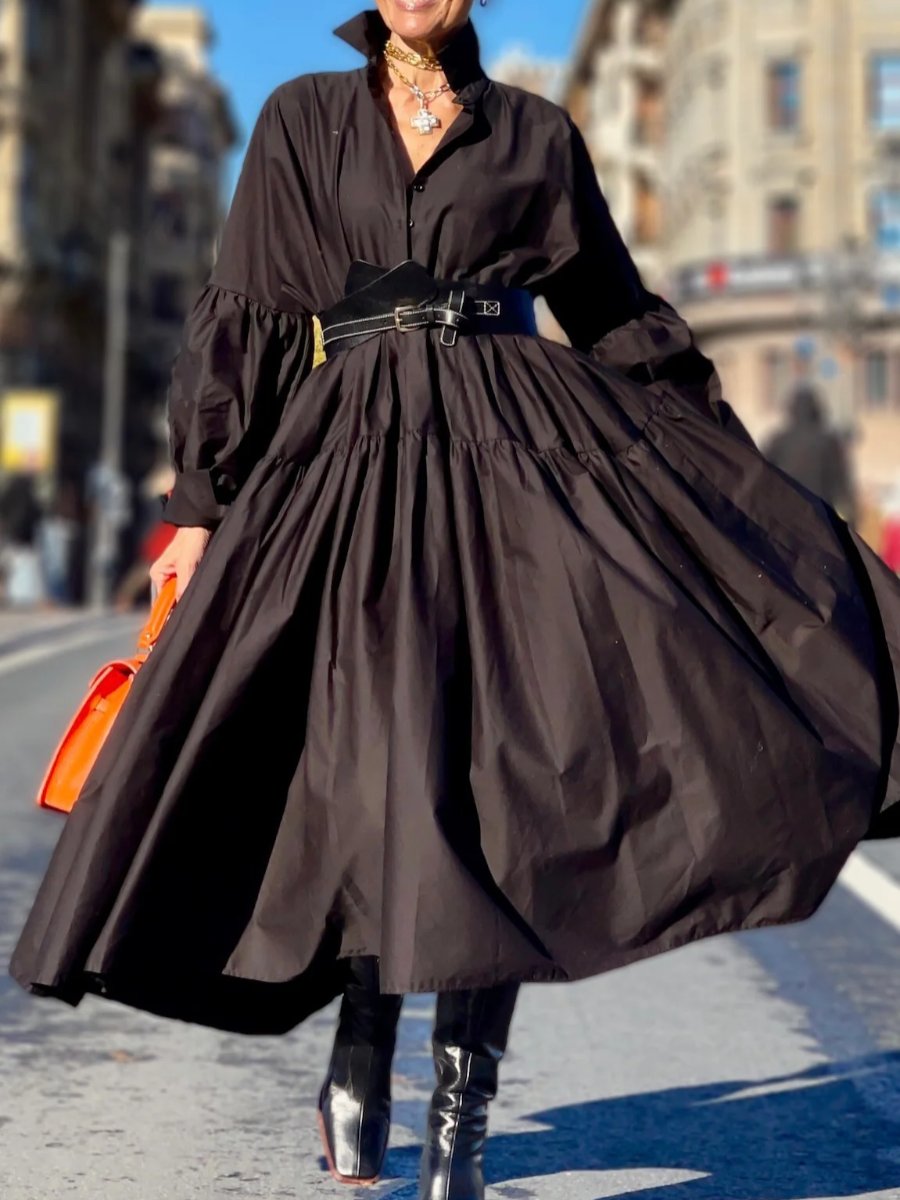 Black Shirt Maxi Dress