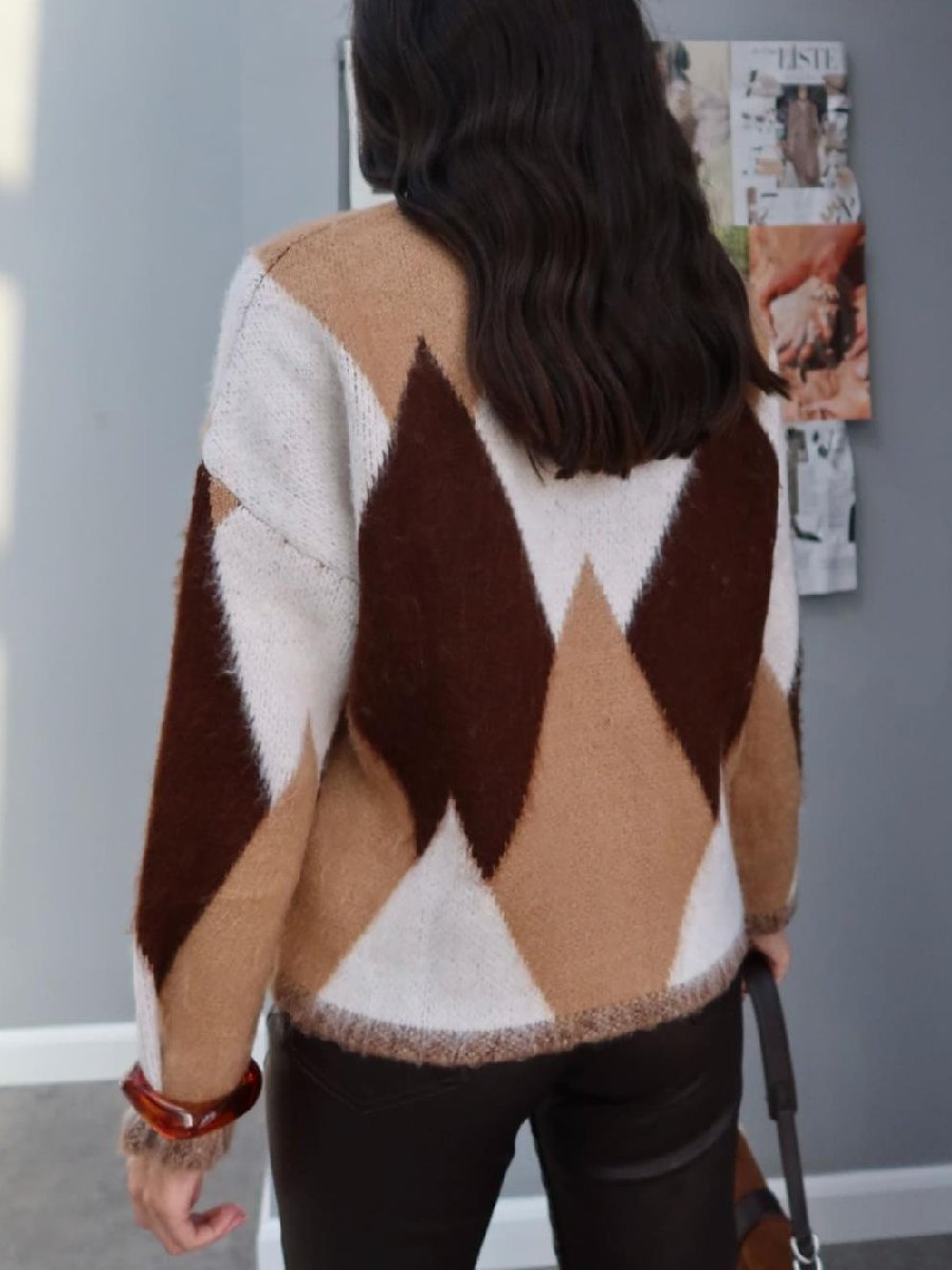 Diamond Pattern Soft Cardigan