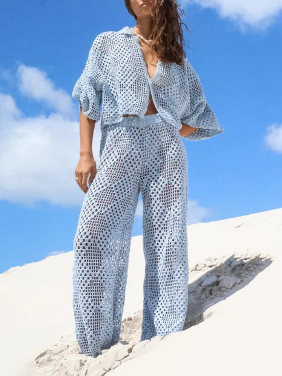 High Vibrations Blue Two Piece Set