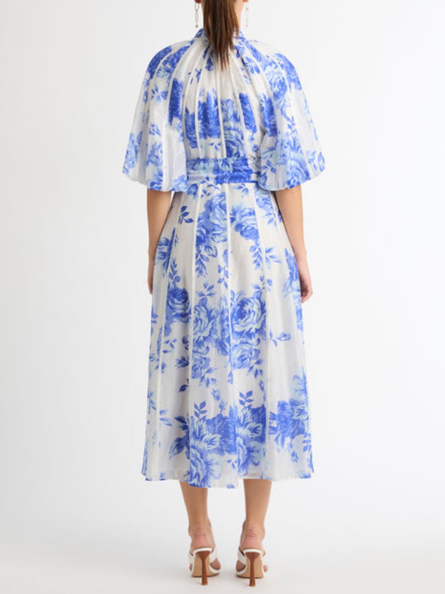 Blue Floral Romance Maix Dress