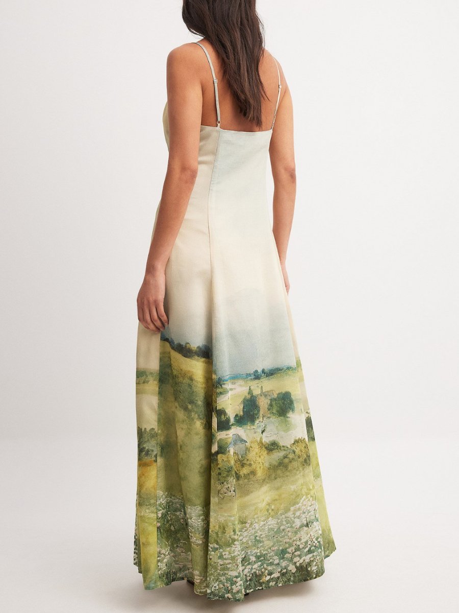 View Printed Slip Maxi Dress