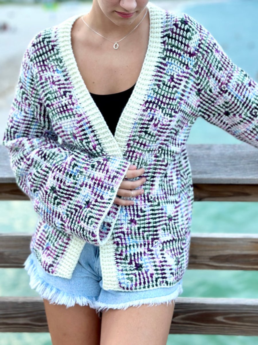 Visual Illusion Cardigan