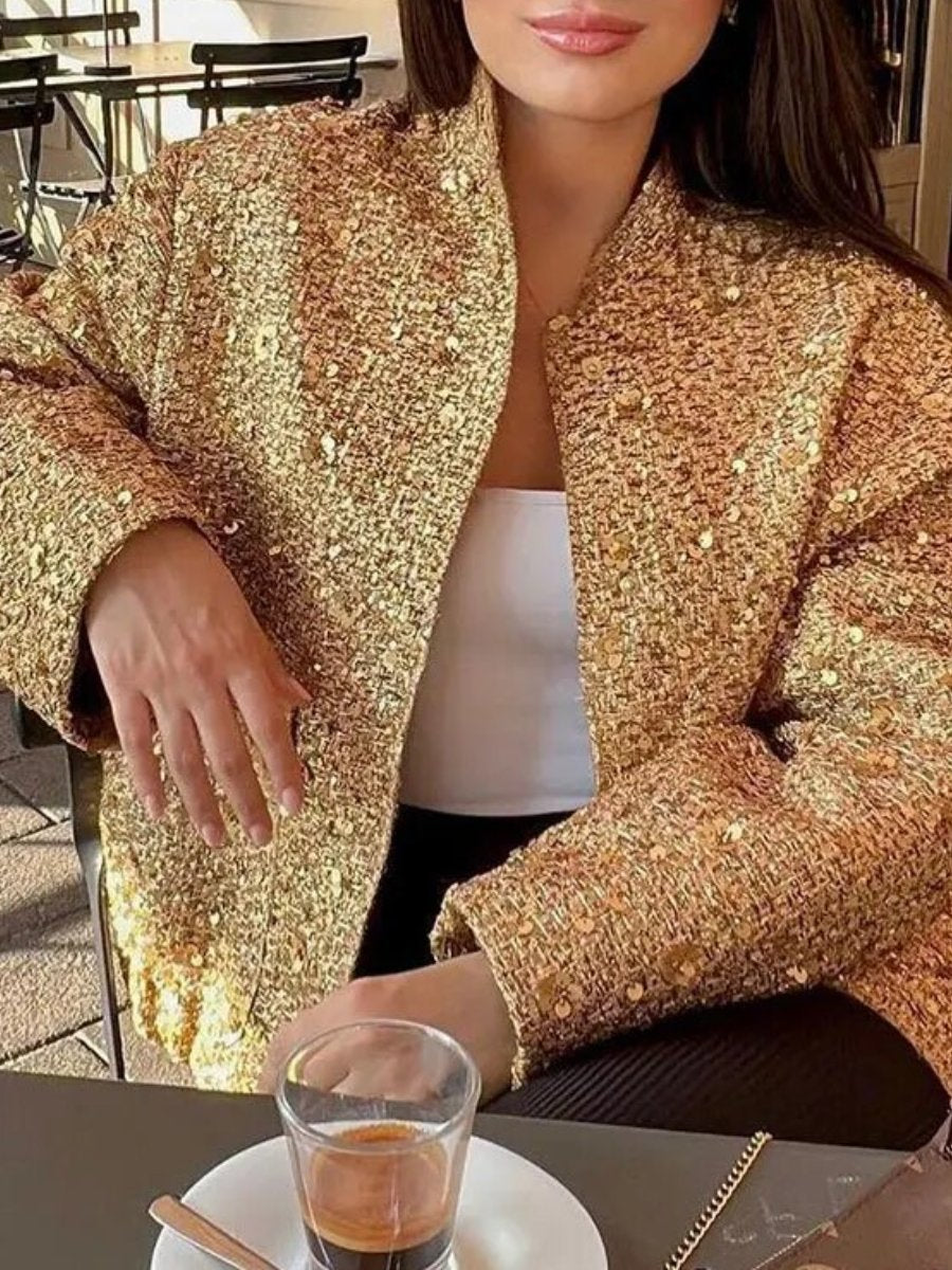 Shinny Gold Sequin Jacket