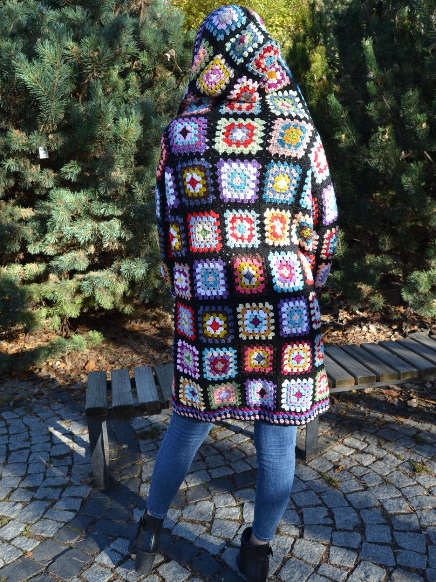 Granny Square Afghan Cardigan