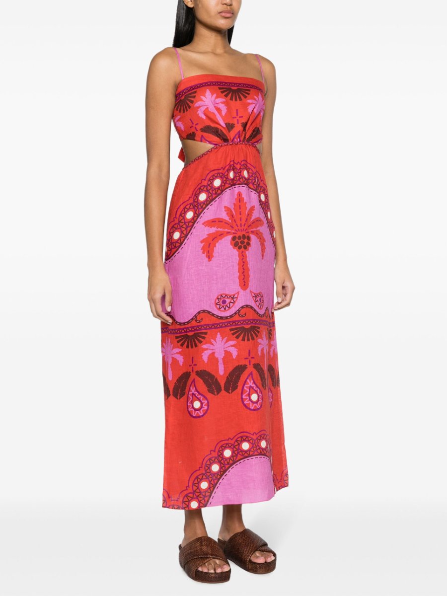 Wildness Graphic Print Maxi Dress