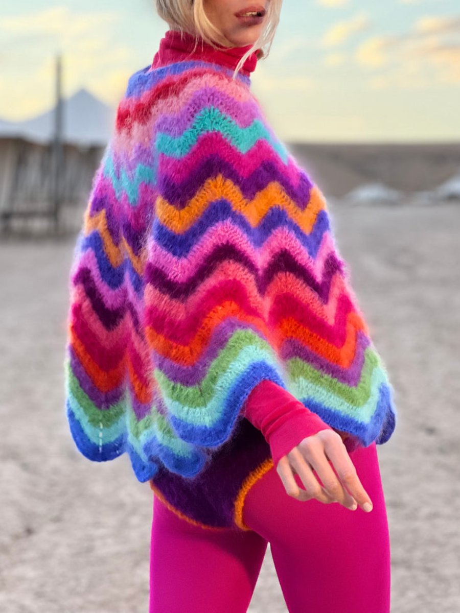 Wave Mohair Multicolor Sweater