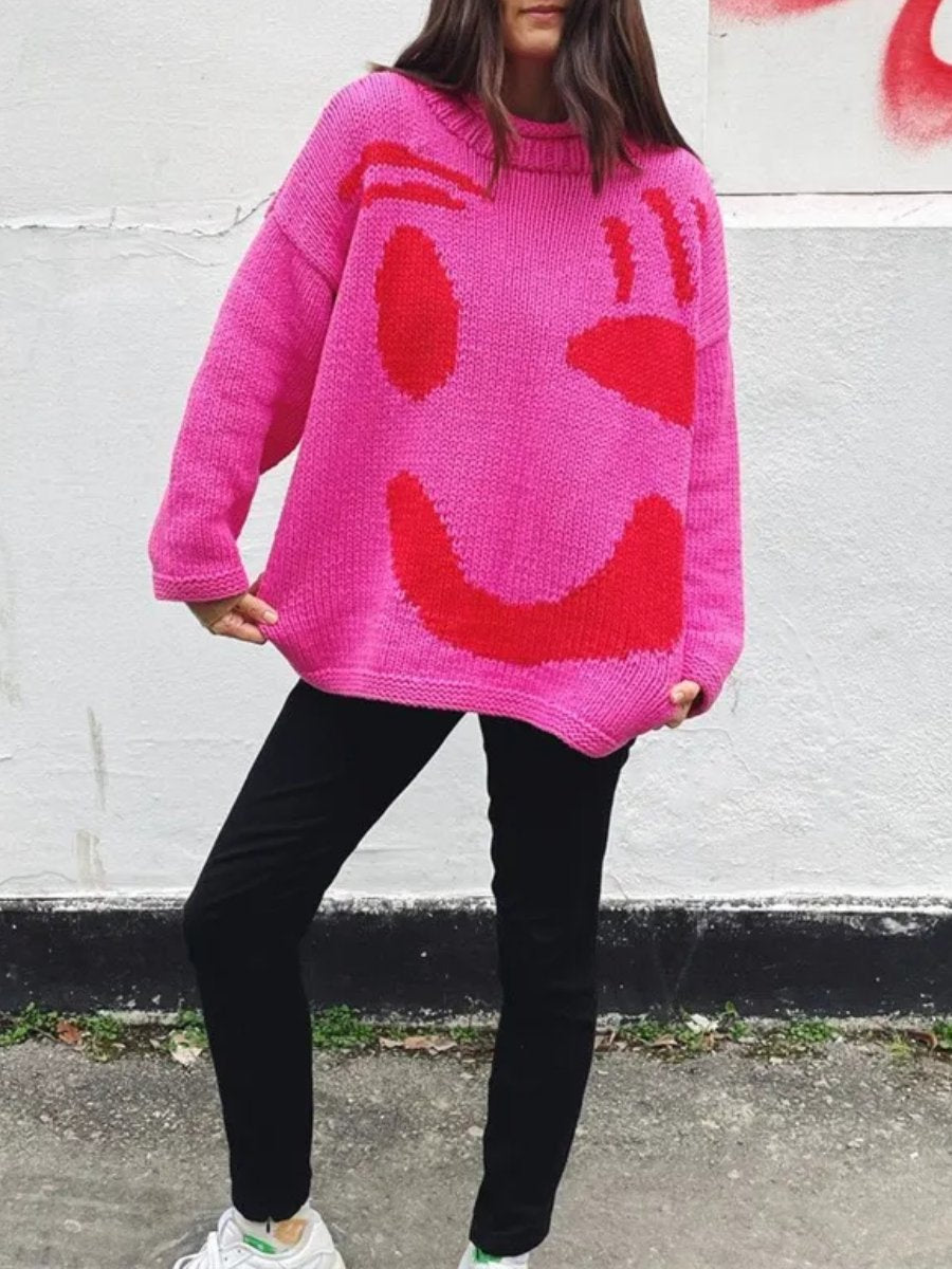 Happy Sunday Knit Jumpers Sweater