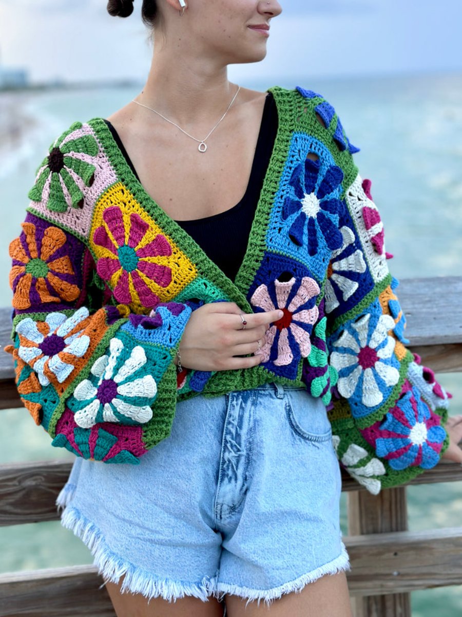 Crochet Daisy Cardigan