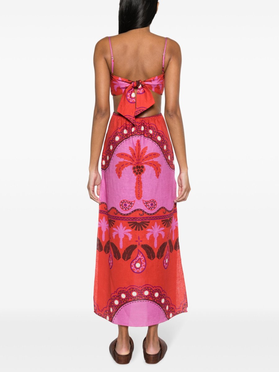 Wildness Graphic Print Maxi Dress