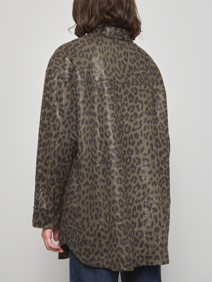 Leopard Print Shirt Jacket