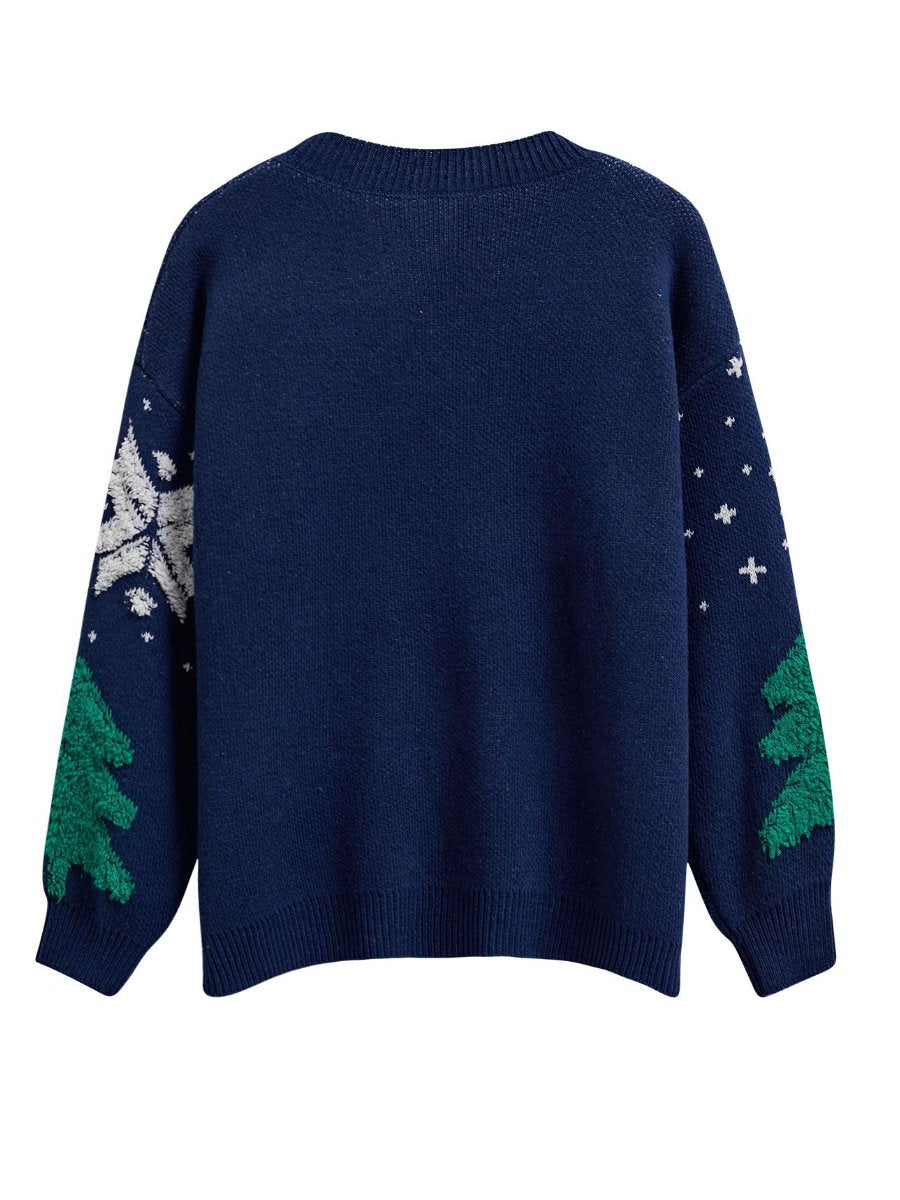 Indigo Jacquard Sweater