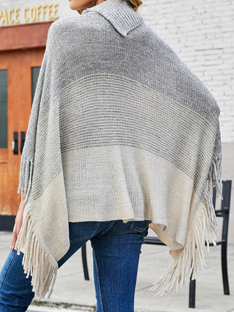 Tassel Cloak Shawl Sweater