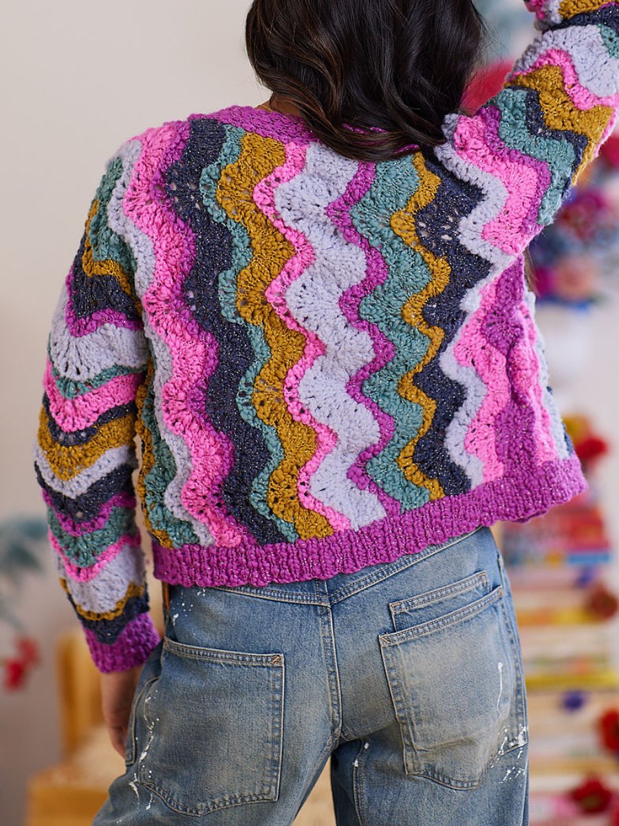 Wild Color Knit Cardigan