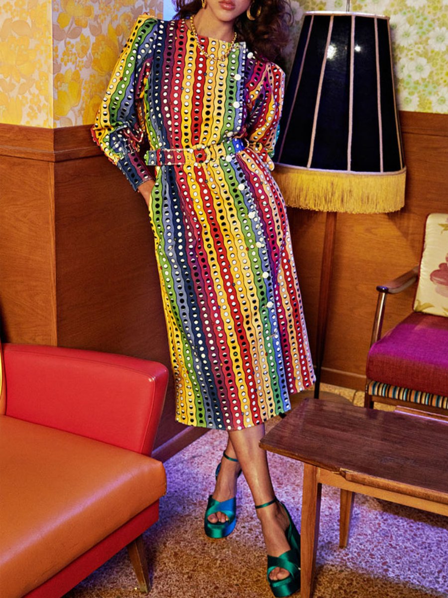 Rainbow Moon Midi Dress