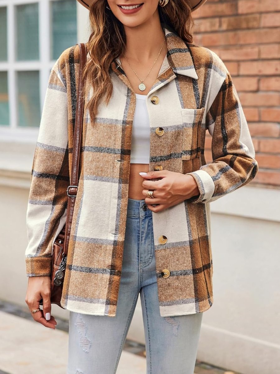 Plaid Flannel Shacket Jacket