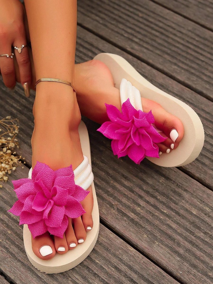 Floral Beach Thick Sole Slippers