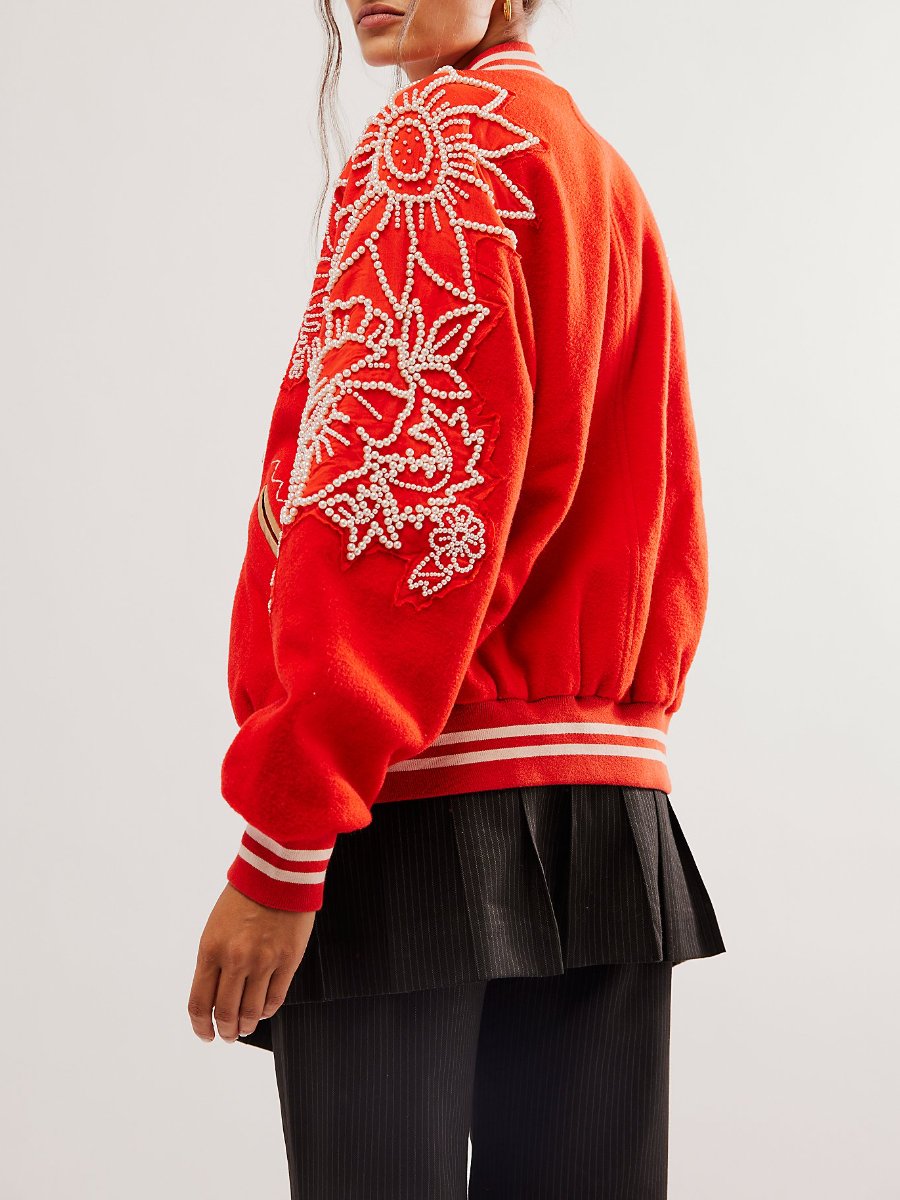 Pretty Pearls Bomber Jacket