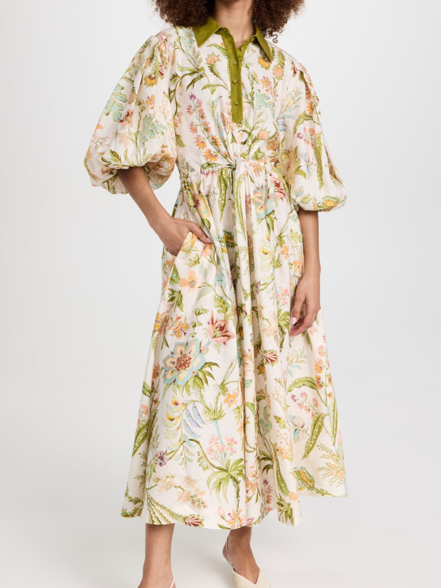 Shirt Print Maxi Dress