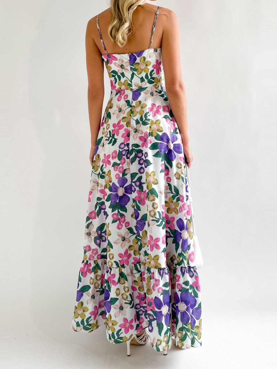 Violet Floral Maxi Dress