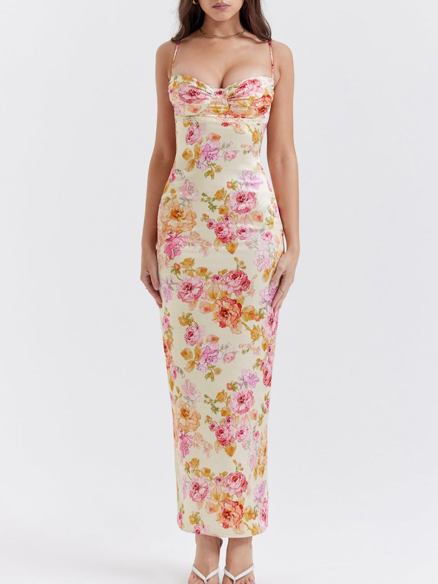 Ivory Floral Maxi Dress