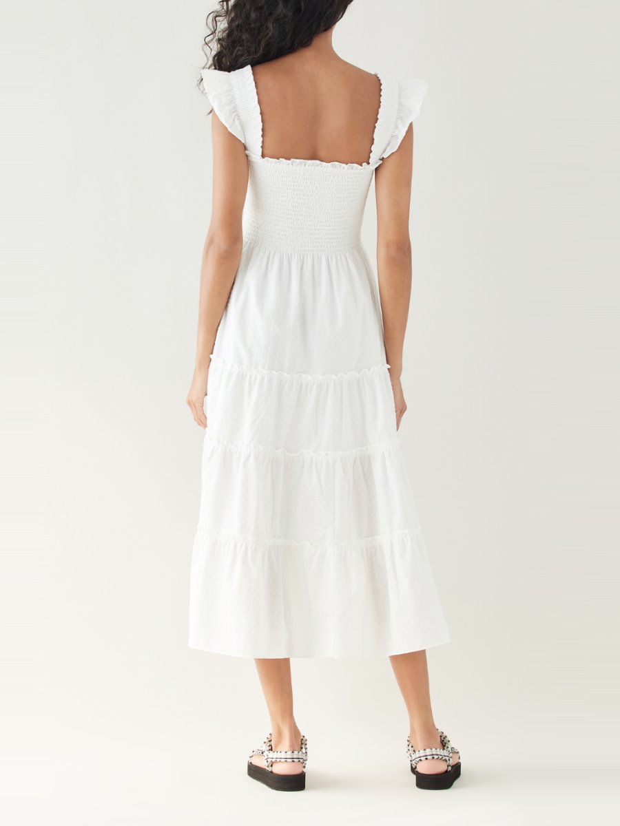 Lazy Afternoon White Midi Dress