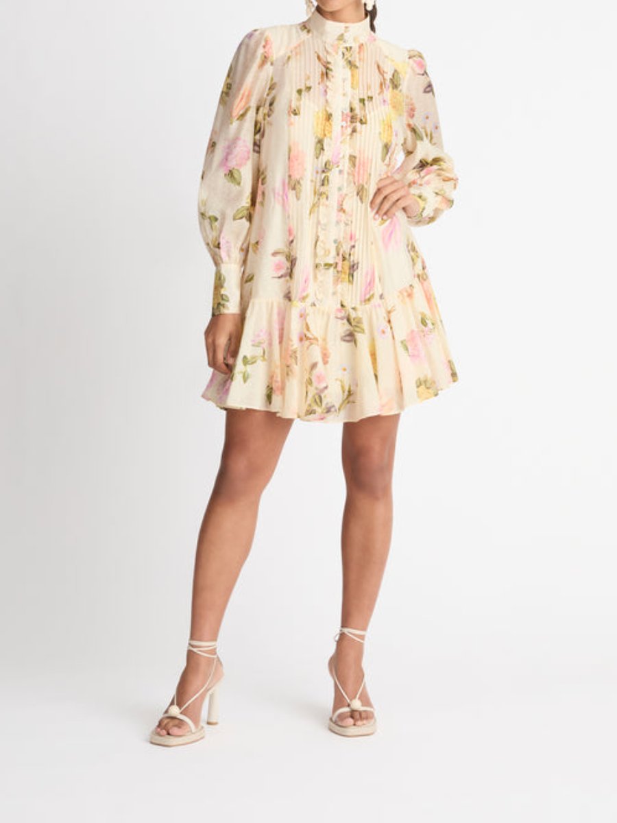 Rose Garden Long Sleeve Mini Dress